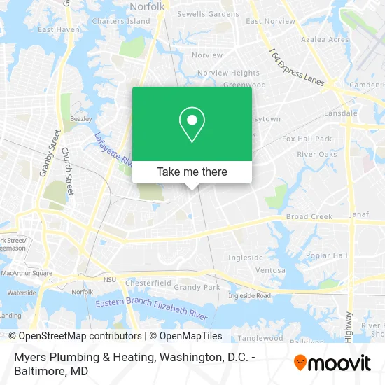 Myers Plumbing & Heating map