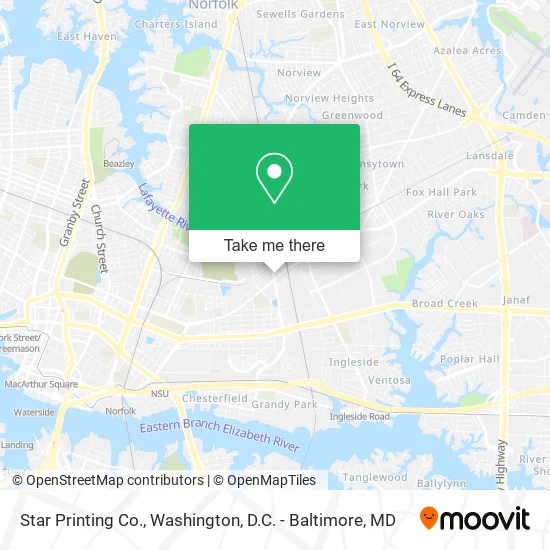 Star Printing Co. map