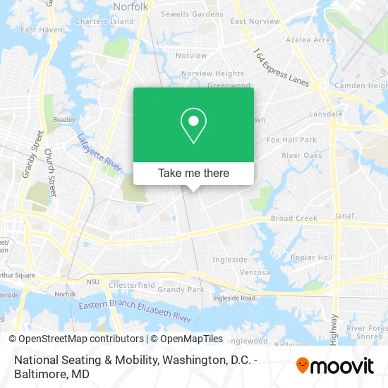National Seating & Mobility map