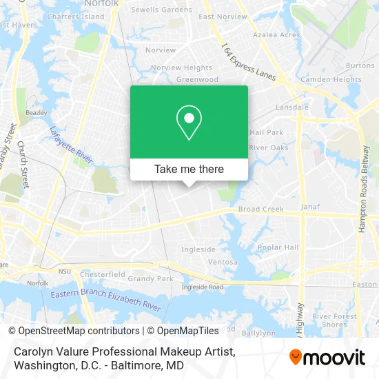 Carolyn Valure Professional Makeup Artist map