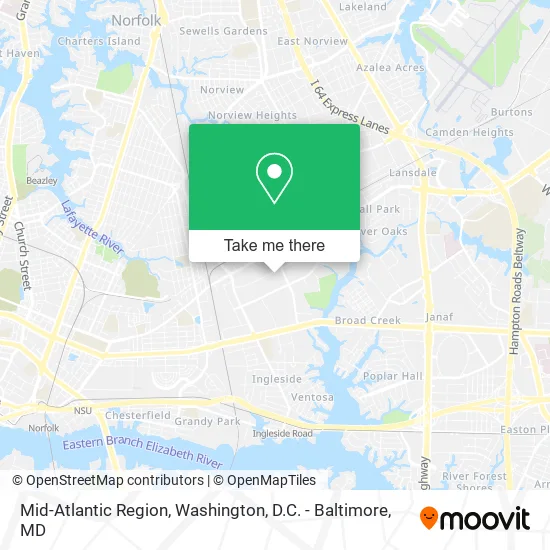 Mid-Atlantic Region map