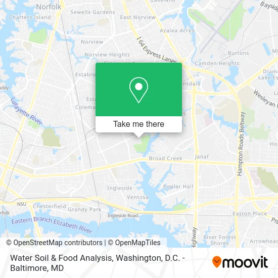 Water Soil & Food Analysis map