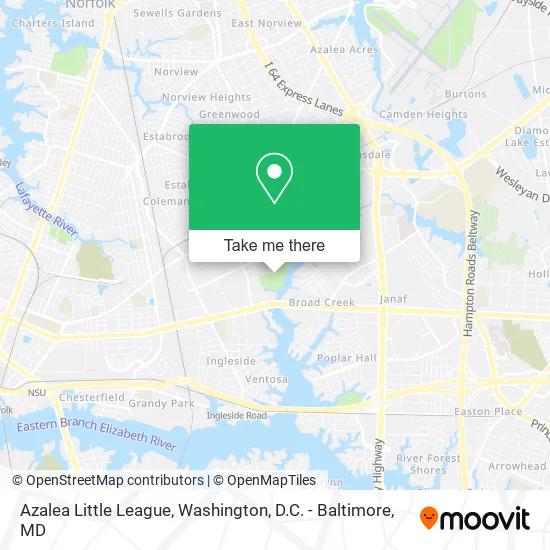 Azalea Little League map