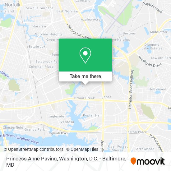 Princess Anne Paving map