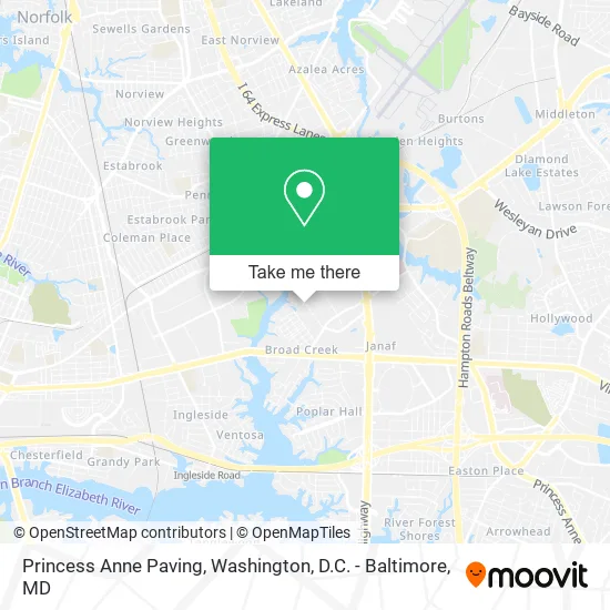 Princess Anne Paving map