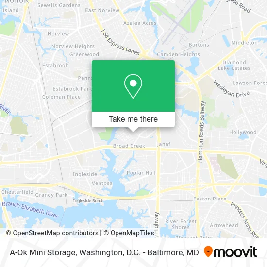 A-Ok Mini Storage map