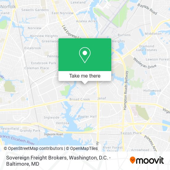 Sovereign Freight Brokers map