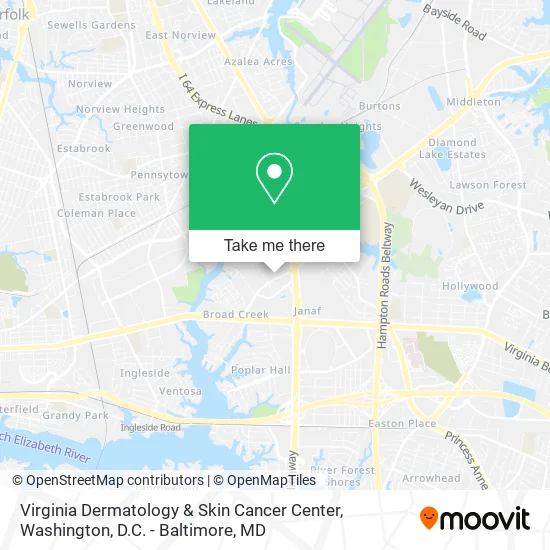 Mapa de Virginia Dermatology & Skin Cancer Center