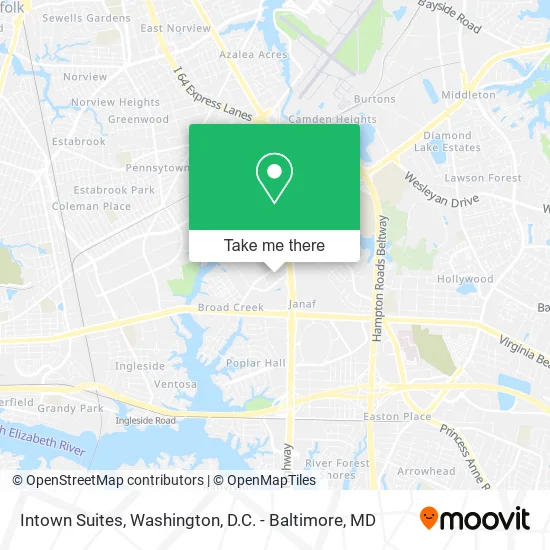Mapa de Intown Suites
