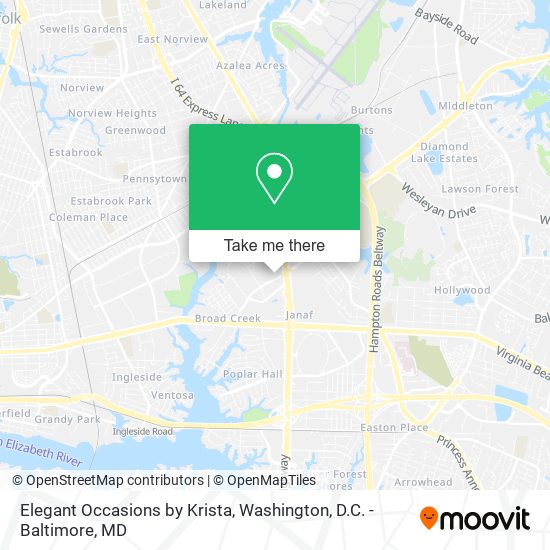 Elegant Occasions by Krista map