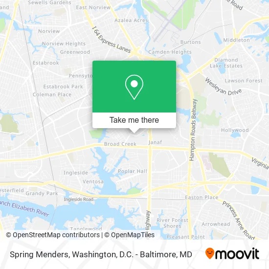 Spring Menders map