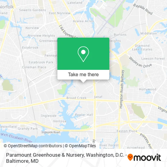 Paramount Greenhouse & Nursery map