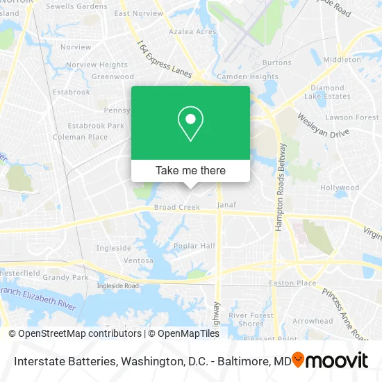 Interstate Batteries map