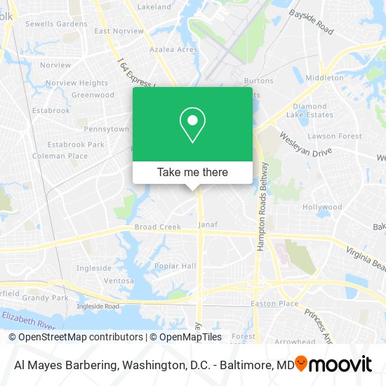 Al Mayes Barbering map