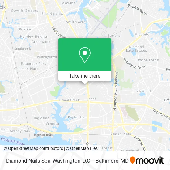 Diamond Nails Spa map