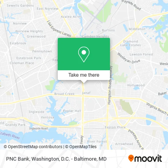 PNC Bank map
