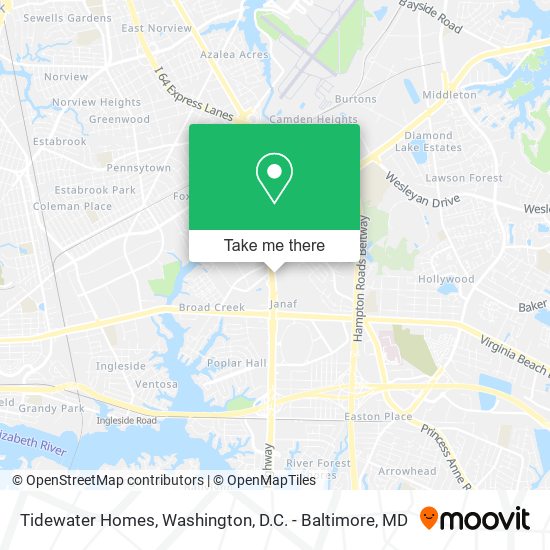 Mapa de Tidewater Homes