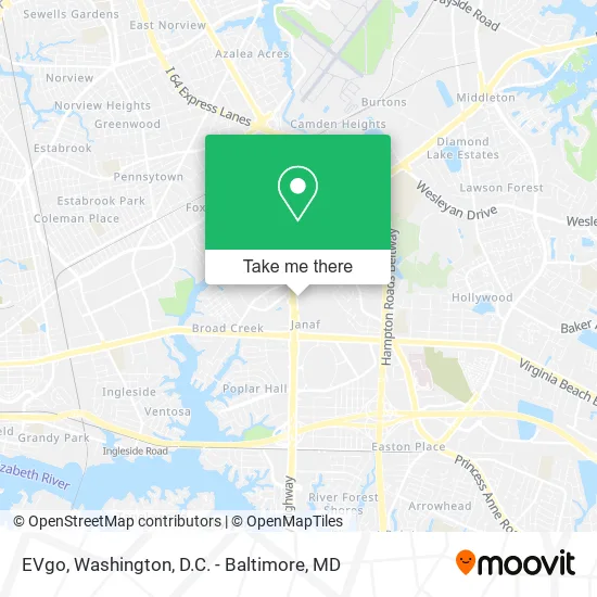 Mapa de EVgo