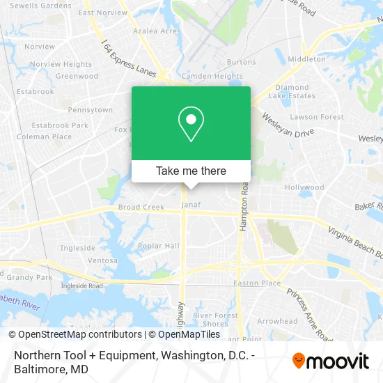 Northern Tool + Equipment map