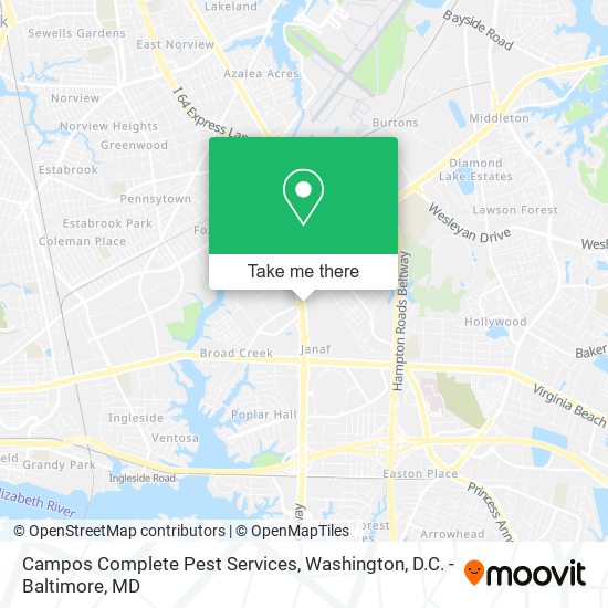Campos Complete Pest Services map