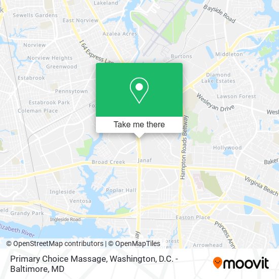 Primary Choice Massage map
