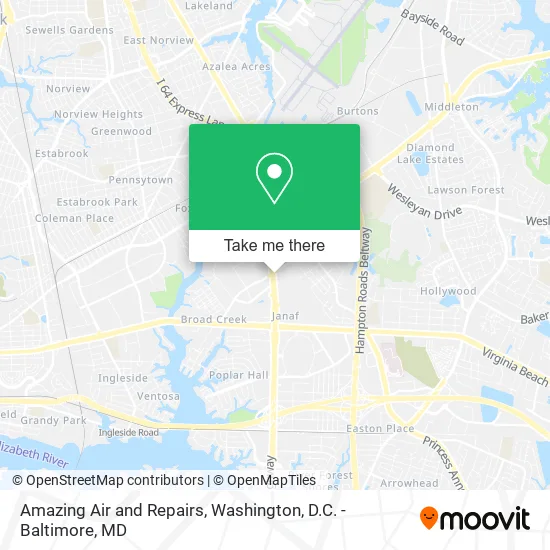 Amazing Air and Repairs map