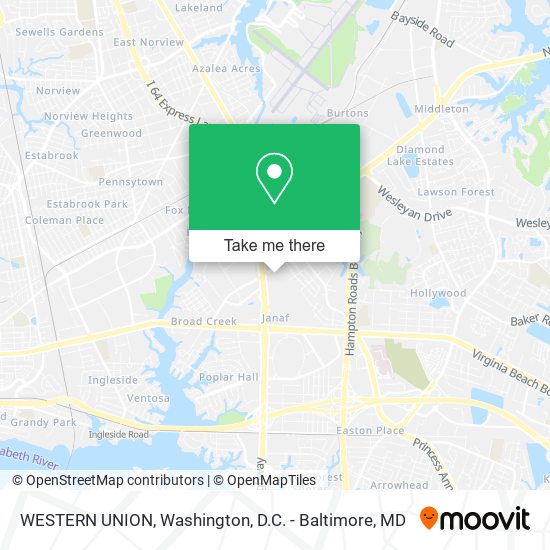 WESTERN UNION map