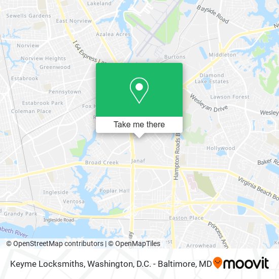 Mapa de Keyme Locksmiths