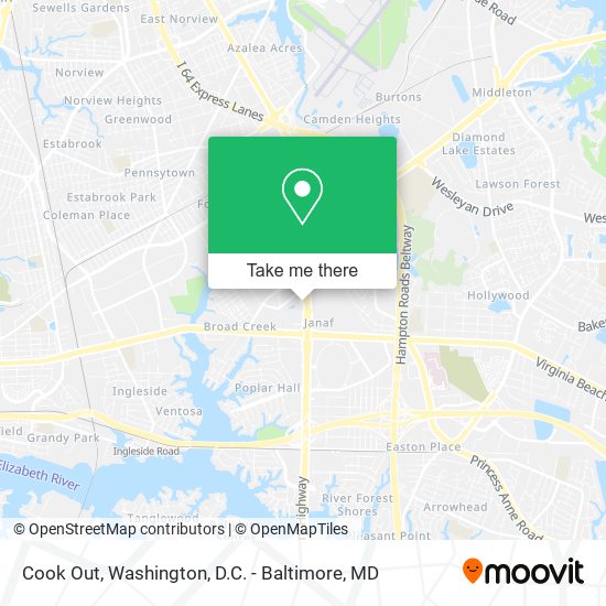 Cook Out map