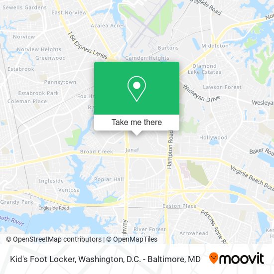 Mapa de Kid's Foot Locker