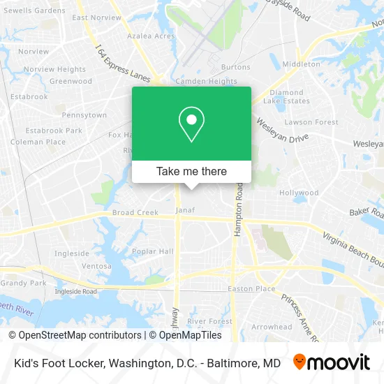 Kid's Foot Locker map