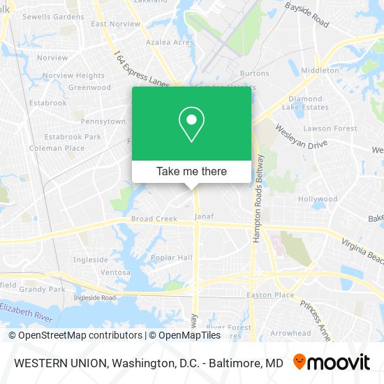 WESTERN UNION map