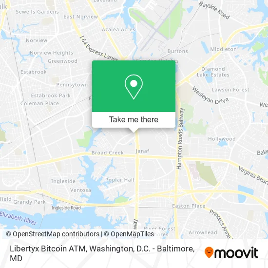 Mapa de Libertyx Bitcoin ATM