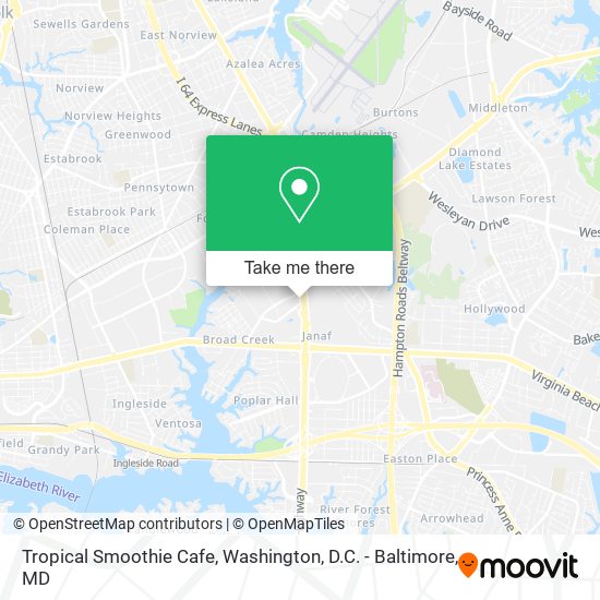 Tropical Smoothie Cafe map