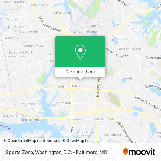 Sports Zone map