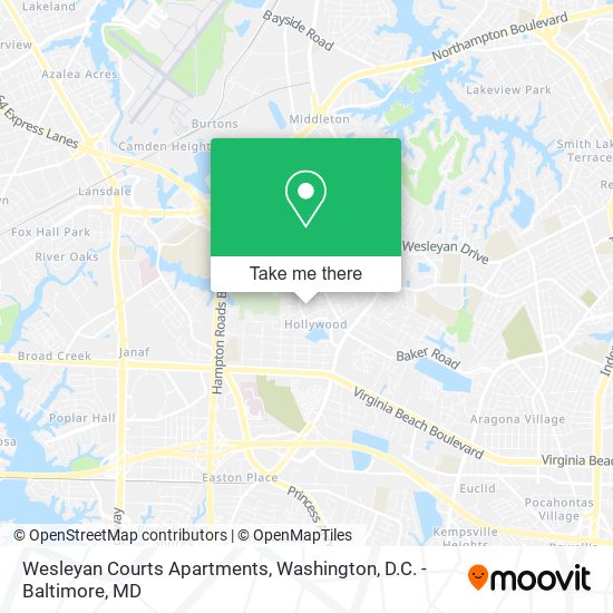 Wesleyan Courts Apartments map