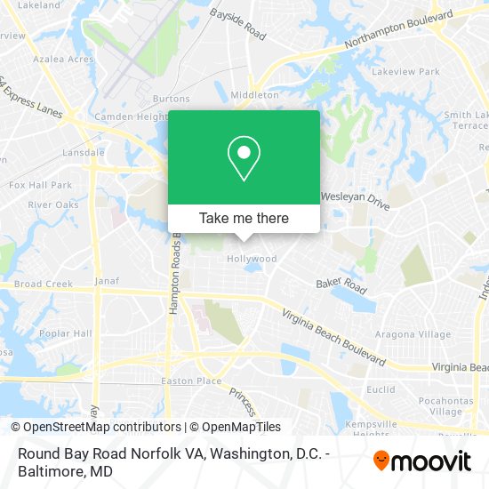 Round Bay Road Norfolk VA map
