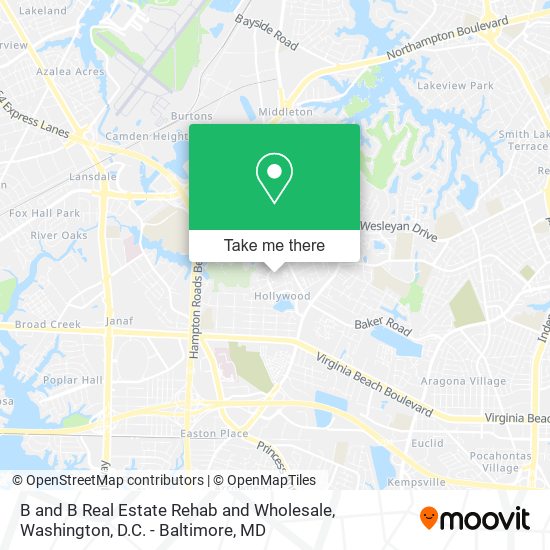 B and B Real Estate Rehab and Wholesale map