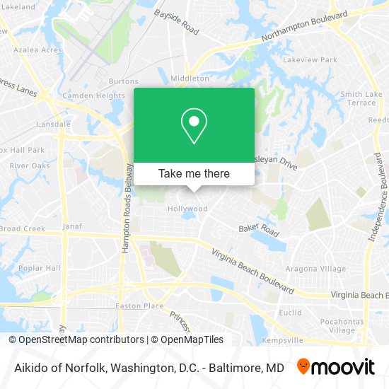 Aikido of Norfolk map
