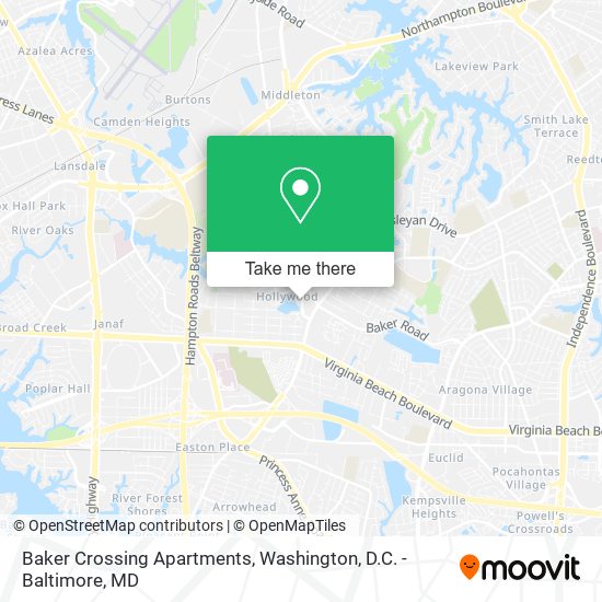 Mapa de Baker Crossing Apartments