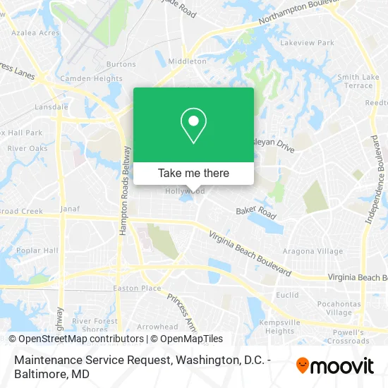 Maintenance Service Request map