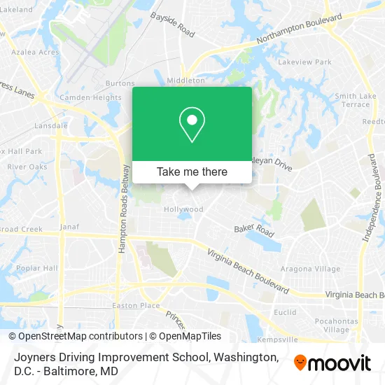 Joyners Driving Improvement School map