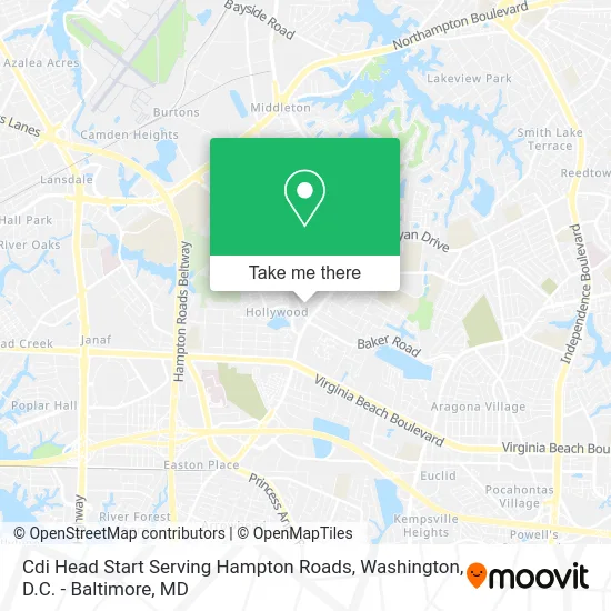 Cdi Head Start Serving Hampton Roads map