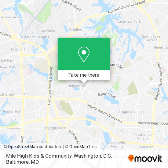 Mile High Kids & Community map