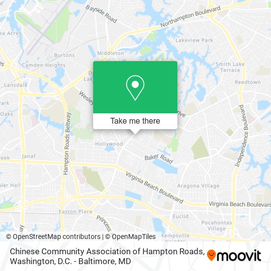 Chinese Community Association of Hampton Roads map