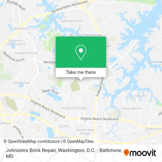 Johnson's Brick Repair map