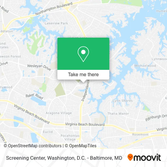 Screening Center map