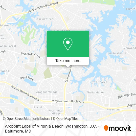 Arcpoint Labs of Virginia Beach map