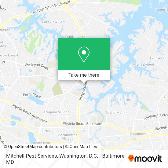 Mitchell Pest Services map