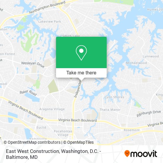 East West Construction map